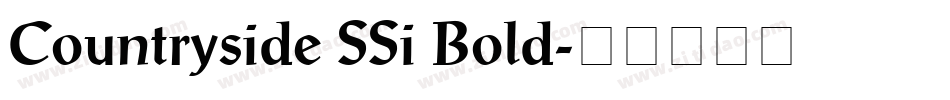 Countryside SSi Bold字体转换